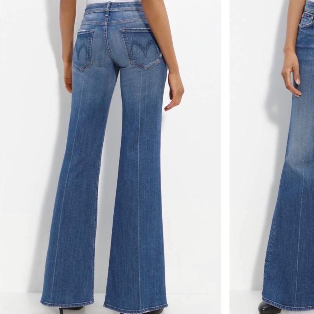 Mother Jeans, The Wilder in “Medium Kitty” wash